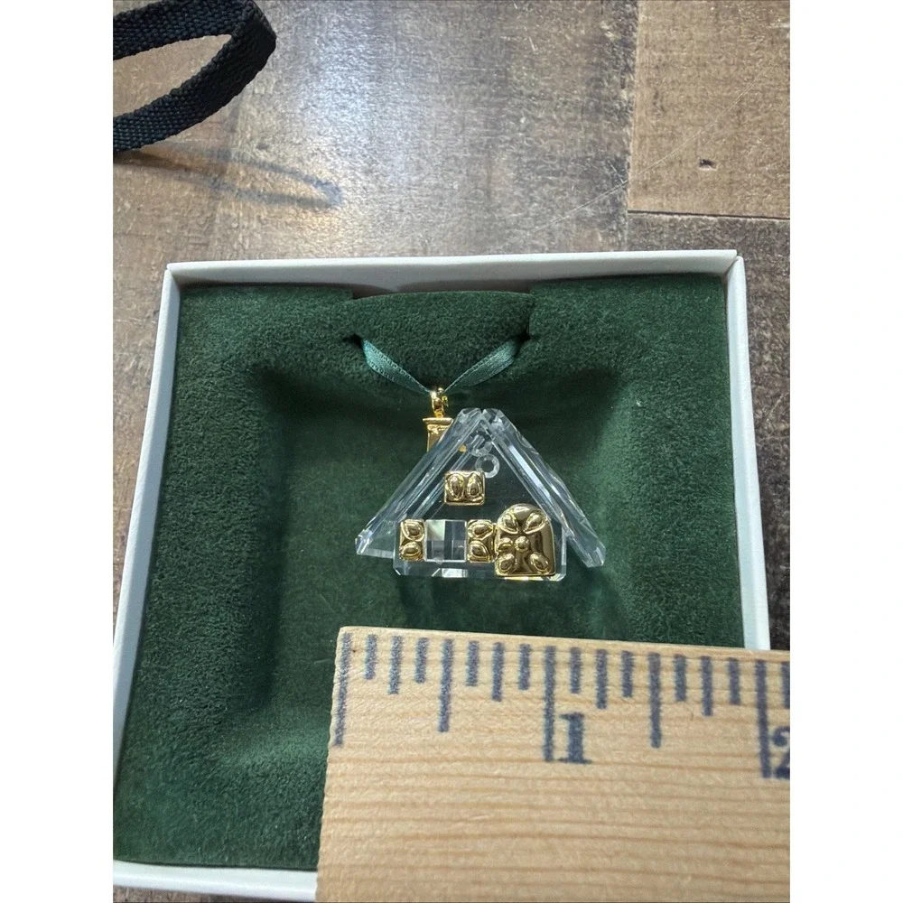 Vintage Swarovski Crystal Memories Gingerbread House Ornament 219872 Retired Box